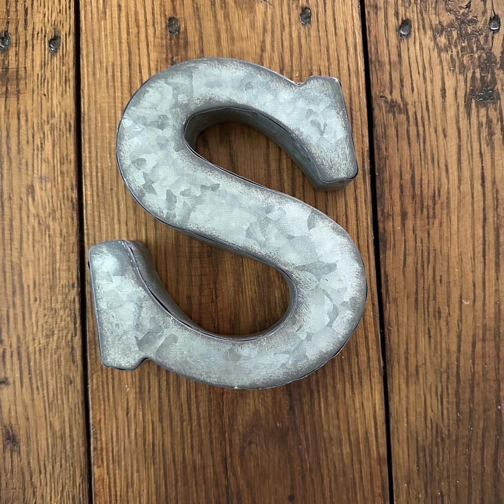 Metallic Letter S Decor
